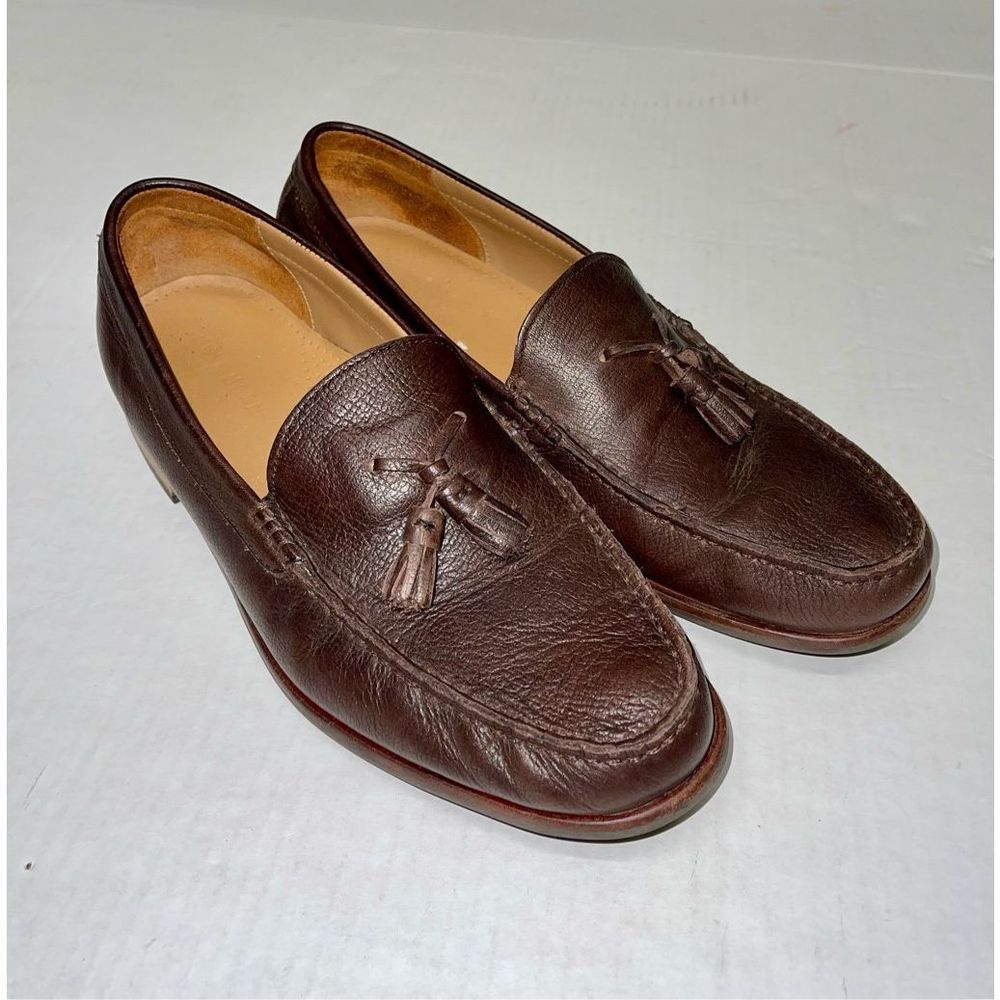 Cole Haan Mens 10 Dark Brown Tassel Loafer Slip-on Casual Dress Shoe C20082 EUC